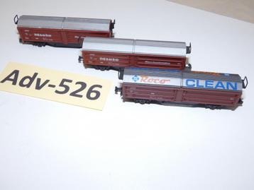 Adv-526 N Spoor Schuifwand/Dakwagons 25093/228 Roco beschikbaar voor biedingen