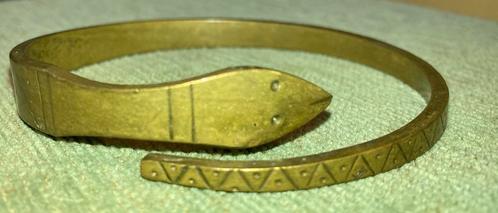 Oude slangen armband messing slang motief, Antiek en Kunst, Curiosa en Brocante, Verzenden