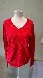 Tommy Hilfiger rode trui met gouden ronde studs S, Maat 38/40 (M), Ophalen of Verzenden, Rood, Onbekend