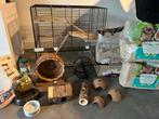 Hamsterkooi met accessoires en toebehoren, Dieren en Toebehoren, Kooi, Gebruikt, Minder dan 75 cm, Hamster