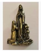 Maria aanbidding Lourdes metaal 9 cm, Antiek en Kunst, Ophalen of Verzenden