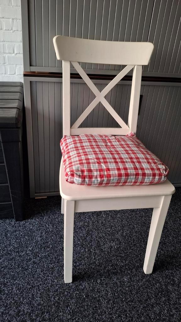 4 IKEA stoelen Ingolf, Huis en Inrichting, Stoelen, Gebruikt, Twee, Wit, Ophalen