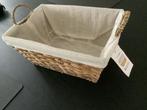 Zgan broodmandje rieten / waterhyacint mand mandje 23x33 cm, Ophalen of Verzenden, Zo goed als nieuw, Rechthoekig, Overige materialen