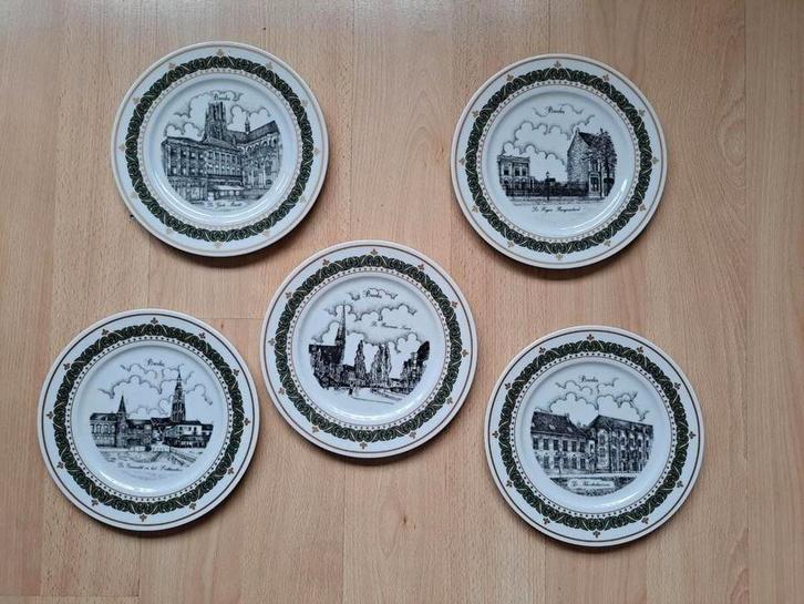 Wandbord Gerard Swaenepoel Breda 1994 - 5 st samen te koop, Antiek en Kunst, Antiek | Wandborden en Tegels, Ophalen