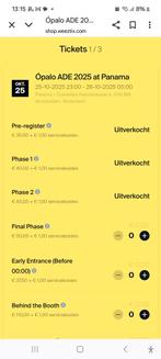 Tickets ADE Panama Opalo, Drie personen of meer