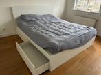 Tweepersoonsbed Malm (Ikea) 180x200, Ophalen, Wit, 180 cm, 200 cm