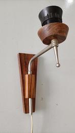 vintage wandlamp teak Deens design jaren 50-60 retro, Huis en Inrichting, Lampen | Wandlampen, Ophalen of Verzenden, Gebruikt