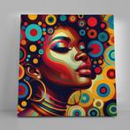 canvas - print Afrikaanse vrouw retrolook Werk aan de muur, Huis en Inrichting, Woonaccessoires | Schilderijen, Tekeningen en Foto's