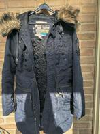 Winterjas donkerblauw van Khujo, kraag kan eraf, Blauw, Maat 42/44 (L), Khujo, Ophalen of Verzenden