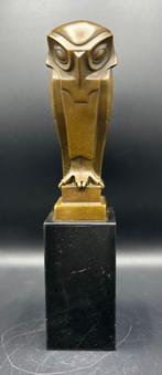 Bronzen Art-Deco stijl uil., Antiek en Kunst, Ophalen of Verzenden