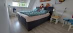 Elektrisch boxspringbed 2,10x1,80 cm, Ophalen, Gebruikt, Blauw, 210 cm