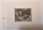 Baby geboorte kaartje, Antiek en Kunst, Kunst | Etsen en Gravures, Ophalen of Verzenden
