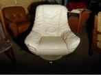 vintage swivel chair, leder, 70er jaren fauteuil, Huis en Inrichting, Fauteuils, Ophalen, Gebruikt, 70er, 75 tot 100 cm