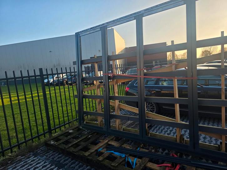 Aluminium Vouwdeur - 3730 x 2520 mm (Excl. Glas), Doe-het-zelf en Verbouw, Deuren en Horren, Ophalen