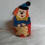 Vintage NANCO Clown spaarpot hand geschilderde houten doos, Antiek en Kunst, Ophalen of Verzenden