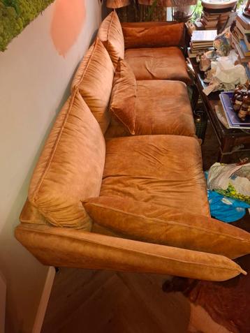 Gratis Bruin/Gele Bank + Hocker - 265cm