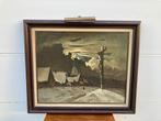 Christus Aan Het Kruis | Olieverf op doek schilderij | Gesig, Antiek en Kunst, Kunst | Schilderijen | Klassiek, Ophalen of Verzenden