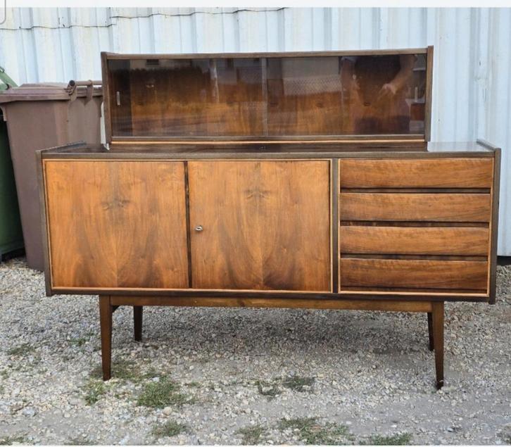 Mid-Century Modern Sideboard jaaren 60, Huis en Inrichting, Kasten | Dressoirs, Gebruikt, 50 tot 100 cm, 25 tot 50 cm, Ophalen