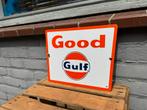 Good Gulf emaille reclamebord, Verzamelen, Merken en Reclamevoorwerpen, Reclamebord, Gebruikt, ., Ophalen of Verzenden