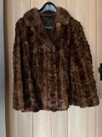 Vintage korte nerts bontjas in bruintinten, Kleding | Dames, Jassen | Winter, Ophalen of Verzenden, Gedragen, Maat 38/40 (M), Bruin