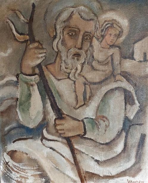 Otto van Rees , olieverf op canvas. 55 x 50 cm met lijst, Antiek en Kunst, Kunst | Schilderijen | Klassiek, Verzenden
