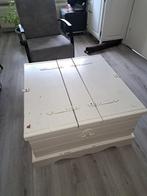 Mooie witte zware salontafel met opbergruimte, Huis en Inrichting, Gebruikt, Ophalen