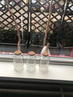3x glazen potten, Gebruikt, Overige kleuren, Ophalen of Verzenden, Glas