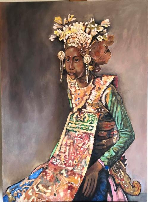 Willem Gerard Hofker “Ni Sadri” (kopie), Antiek en Kunst, Kunst | Schilderijen | Modern, Ophalen of Verzenden
