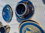 6 kopjes en schotels, Grieks decor, vintage., Gebruikt, Ophalen of Verzenden, Overige stijlen, Kop(pen) en/of Schotel(s)