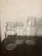 3 Stuks Glazen Voorraadpotten, Ophalen, Glas, Pot, Bus of Blik