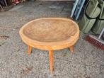 Massief eikenhouten tafeltje, Ophalen, Minder dan 45 cm, Rond, 55 tot 75 cm