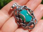 Vanoli 925 zilveren kettinghanger slangen met chrysopraas, Vanoli, Overige voorstellingen, Daiva197@hotmail.com, Amsterdam
