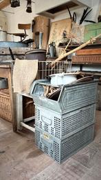 Diverse zinken bakken manden bak, Huis en Inrichting, Ophalen of Verzenden, Zo goed als nieuw, Rechthoekig, Riet