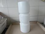 Vaas - wit glas - Aparte vorm, Wit, Ophalen of Verzenden, Minder dan 50 cm, Glas