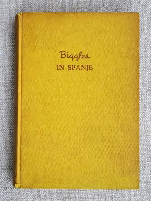 Captain W.E. Johns: Biggles in Spanje ( HC, 1e druk 1954 ), Boeken, Kinderboeken | Jeugd | 10 tot 12 jaar, Gelezen, Ophalen of Verzenden