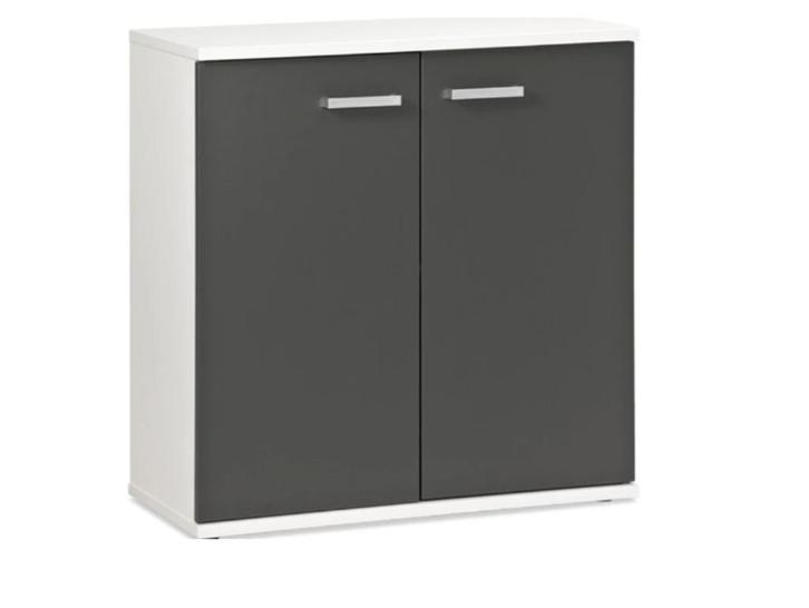 Commode 2 deuren en legplank. Kleur wit/donkergrijs, Kinderen en Baby's, Kinderkamer | Commodes en Kasten, Zo goed als nieuw, 105 cm of meer