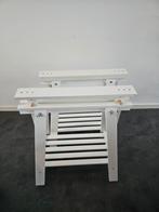 2 stuks Ikea Schraag Wit - Bureau Onderstel, Ophalen, Gebruikt, Wit, Scandinavisch