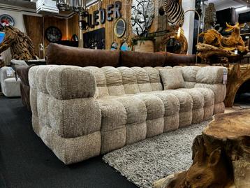 Lounge bank Balance 241cm in heerlijke zachte stof  beschikbaar voor biedingen