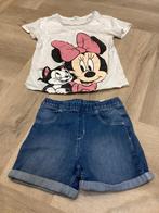 Shorts en t-Shirt Minnie Mouse Maat 134, Ophalen of Verzenden, Gebruikt, Meisje