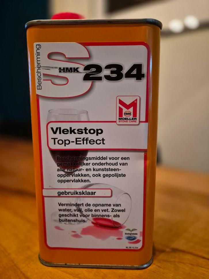 HMK S234 Vlekstop impregneer. Bijna Volle Liter, Doe-het-zelf en Verbouw, Verf, Beits en Lak, Ophalen of Verzenden