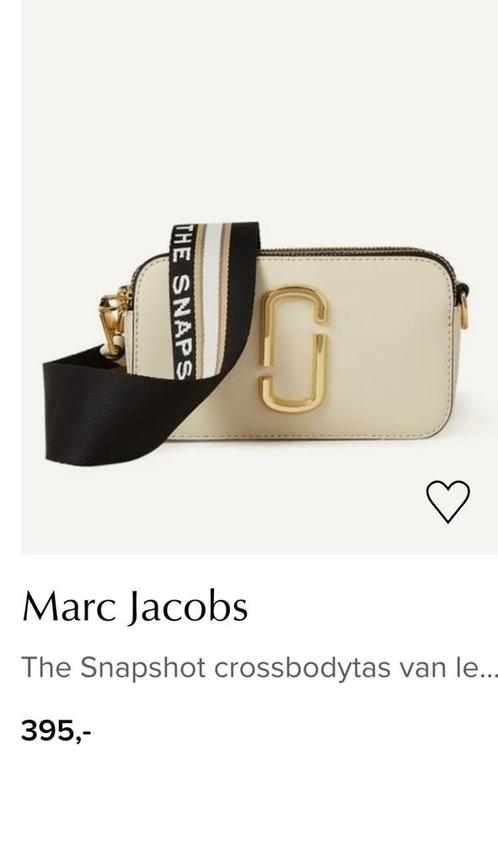 Marc Jacobs the snapshot creme nieuw., Sieraden, Tassen en Uiterlijk, Tassen | Schoudertassen, Zo goed als nieuw, Zwart, Ophalen of Verzenden