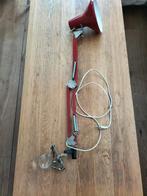 Werkplaats scharnier lamp schaarlamp vintage retro, Gebruikt, Geen, Ophalen of Verzenden, Glas