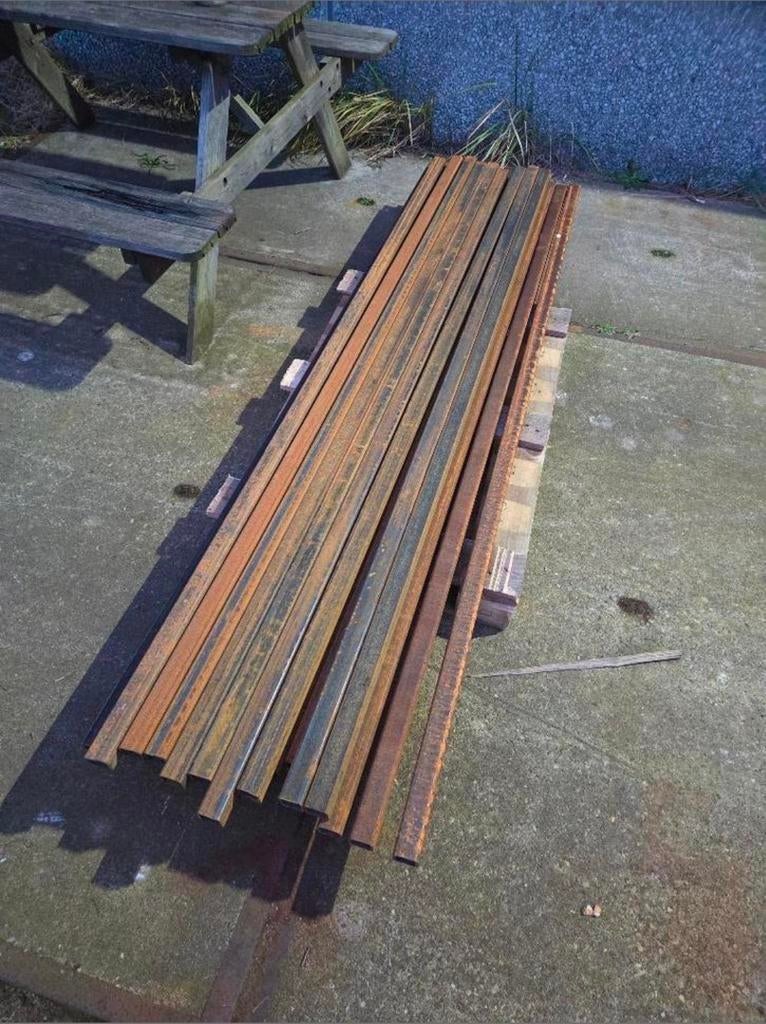Staal profielen kokers 40x40 2 meter en 2.5 meter, Doe-het-zelf en Verbouw, Metalen, Ophalen, Gebruikt, IJzer