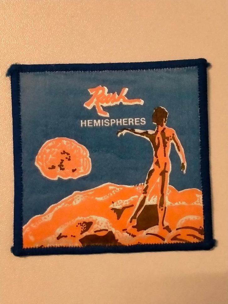 Rush Hemispheres vintage RARE muziek rock embleem patch, Verzamelen, Muziek, Artiesten en Beroemdheden, Nieuw, Kleding, Ophalen of Verzenden