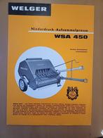 Folder Welger WSA 450 lage druk pers, Ophalen of Verzenden, Gelezen, Tractor en Landbouw