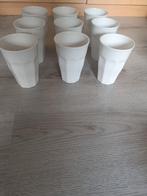 9 witte  drink glazen, Huis en Inrichting, Ophalen of Verzenden, Zo goed als nieuw