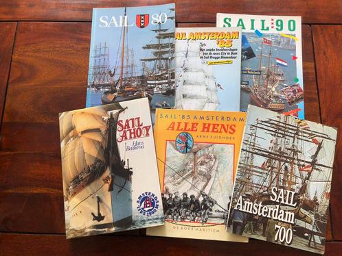Vijf boeken van SAIL AMSTERDAM, Verzamelen, Scheepvaart, Zo goed als nieuw, Ophalen of Verzenden