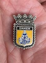 Emaille speldje/broche Wapen van Ommen, Ophalen of Verzenden, Zo goed als nieuw, Overige onderwerpen