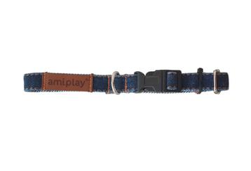 AmiPlay Prestige Denim Halsband Navy S Nek 20-35 cm KOOPJE! beschikbaar voor biedingen