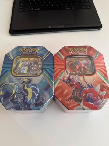 2x Pokémon Paldea Legends Tin - Miraidon & Koraidon beschikbaar voor biedingen